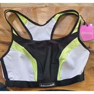 NEW Shock Absorber Sports Bra Adjustible Womens‎ Size 36D Medium Support Coolmax